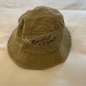 Counting Crows Vintage Khaki Bucket Hat Y2K Band